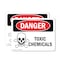 Signmission Toxic Chemicals Danger Sign, Plastic, 10in W x 7in L, 2PK OS-2PACK-DS-P-710-L-1591 - alternate 1